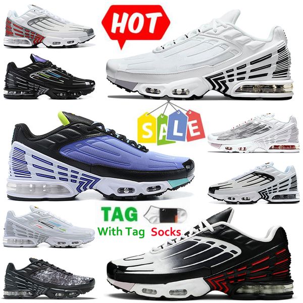 

with socks authentic 2022 tuned tn plus 3 womens mens running shoes fashion green aqua white off black silver crimson red designer sports sn, White;red