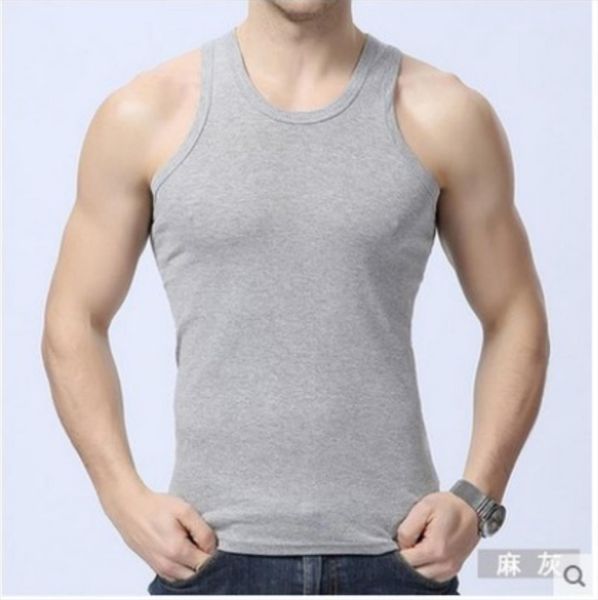 

men sleeveless shirt muscle bodybuilding singlet tee vest tank, White;black