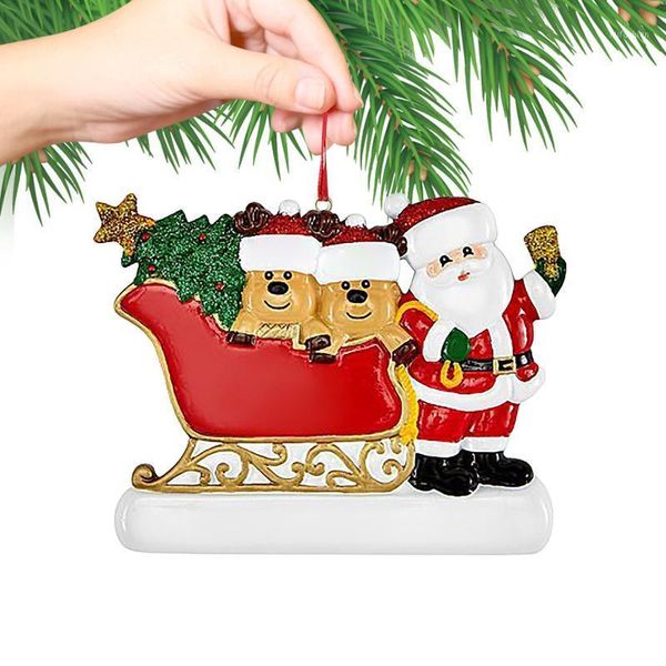 

christmas decorations diy wishes pendant cute elk and santa claus resin drop ornaments hogar kerst navidad weihnachten year 2022