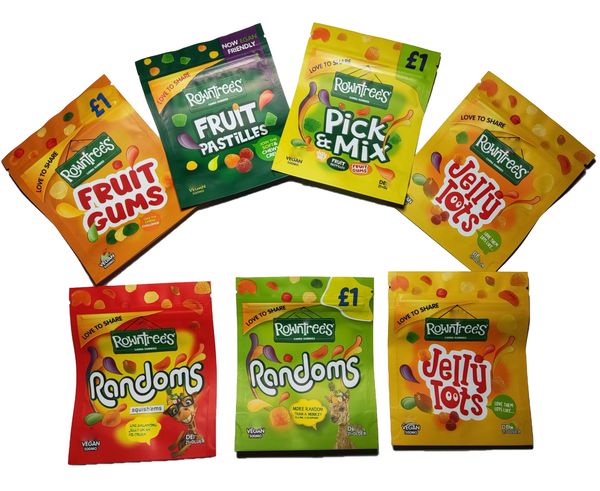 

rown jelly lots randoms vegan 500mg edibles packing bags fruit gums pastillfs canna gummies sour candy gummy packaging bag zipper package wh