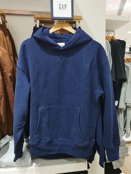 

brand hoodie gap men's and women's carbon soft ground fleece sports sweater autumn 627533 new couple's top, Black