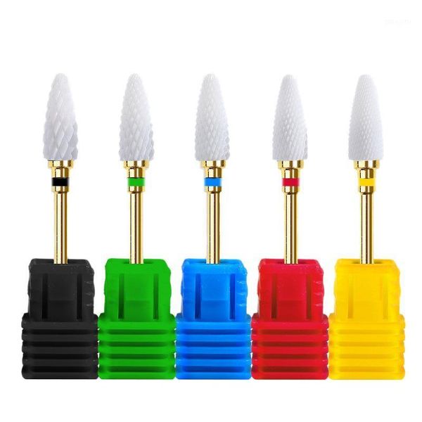 

3/32 inch ceramic nail drill bits set pro coarse medium fine grit manicure with brush electric file ceramic1