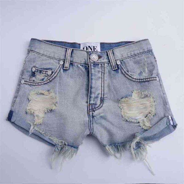 

women's jeans heavy work perforated shorts hand worn denim hemmed loose low waisted pants 2zbq, Blue