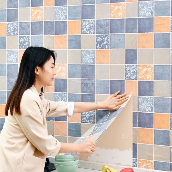 

kitchen self-adhesive wallpaper, waterproof and moisture-proof household wall paper, simple modern bathroom sticker wallpapers