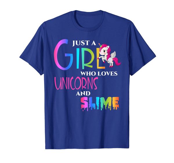 

Just A Girl Who Loves Unicorns and Slime T-Shirt, Mainly pictures