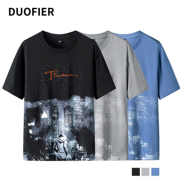 Männer Hip Hop T-shirt Streetwear Malerei T-shirt Kurzarm Sommer Harajuku T-Shirt Oansatz Coole Männliche T-shirts Tops Homme 210603