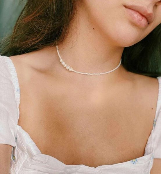 

chains natural pearl necklace bracelet fashion all-match temperament clavicle titanium steel vacuum plating, Silver