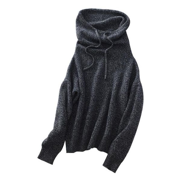 

women's sweaters women sweater autumn and winter thick pile high-neck cashmere pullover long-sleeved loose fashion wool, White;black