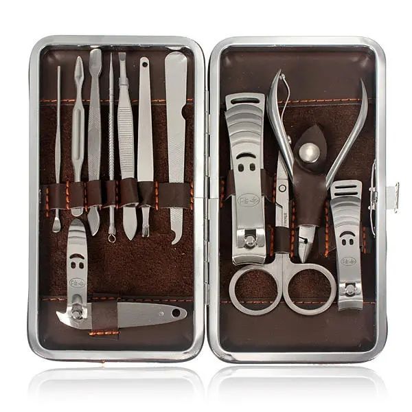 

y.f.mÂ® 12pcs nail care clipper pedicure scissor tweezer manicure set kit