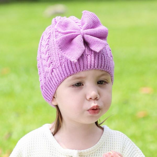 

caps & hats autumn winter knitted baby hat girls cap kids beanie infant crochet children child for 0-3 years, Yellow