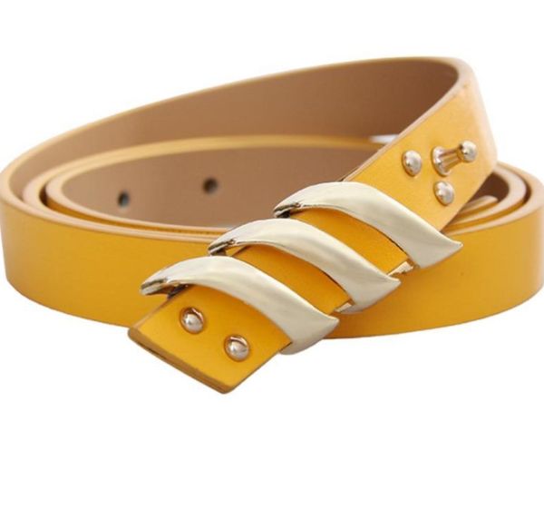 

european and american simple women fashion pu belts mustard belt, Black;brown