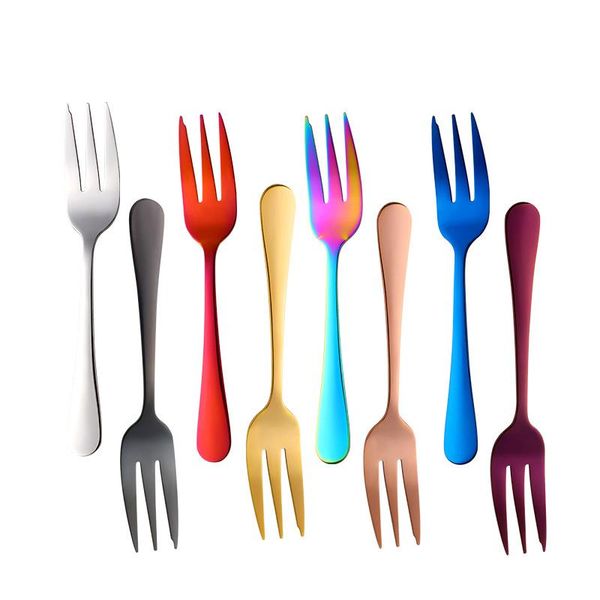 

forks 8pcs fruit fork mini cartoon children snack cake dessert pick toothpick salad tableware party supplies