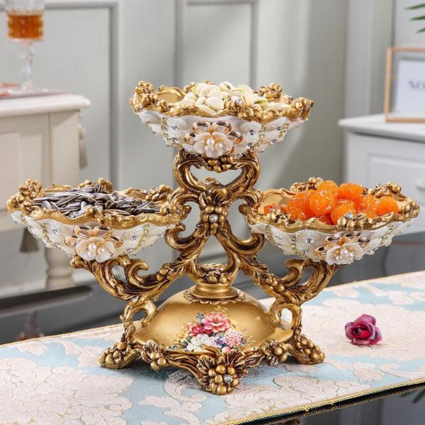 

storage bottles & jars european-style fruit plate set multi-layer dried creative home decoration food container