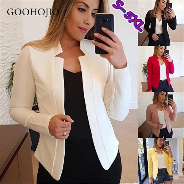 

spring and autumn fashionable chic blazer women solid color blazers for ladies profession casual women's suits &, White;black
