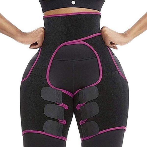 

women's shapers thigh shaper sweat trimmers leg lose weight slimming belt bulifter compress, Black;white