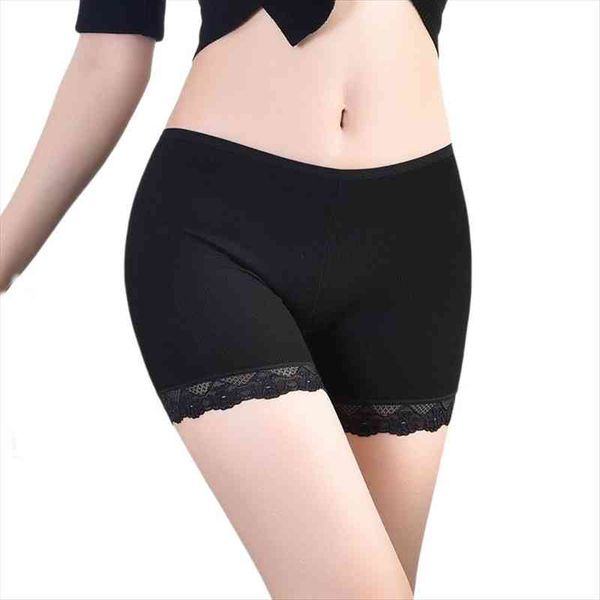 

soft and comfortable cotton womens leggings material safety pants panties plus big size high waist ladies underwear yalabovso, Black