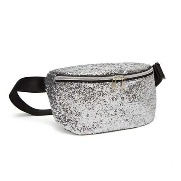 

women belt bag multicolored sequin ladies shell shoulder chest female waist fashion crossbody bags