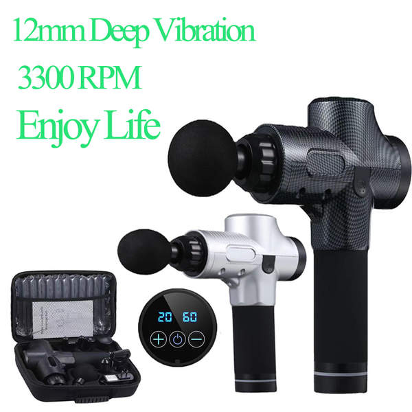 

massage gun professional deep tissue percussion muscle relaxer for pain relief lcd touch screen fascia electric bodymassager