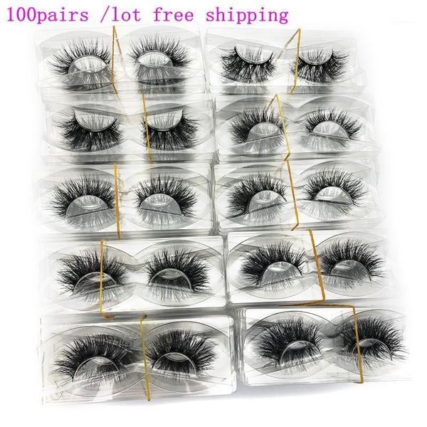 

mikiwi wholesale 100 pairs/pack 3d mink lashes no packaging full strip false eyelashes custom box makeup eyelashes1