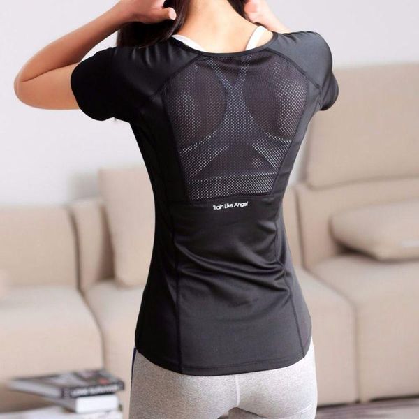

spring summer women's sports t-shirt short-sleeved slim slimming stretch breathable quick-drying running yoga clothes outfit