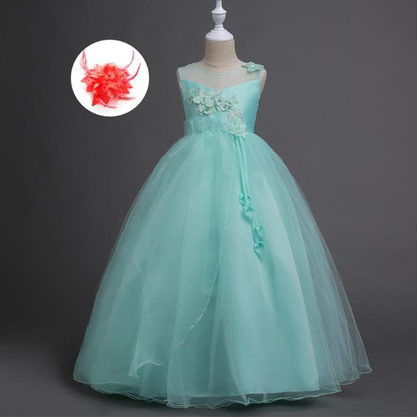 

girl's dresses girls ball gown pageant dress sleeveless cute kids clothes peach mint lavender designer flower girl for weddings, Red;yellow
