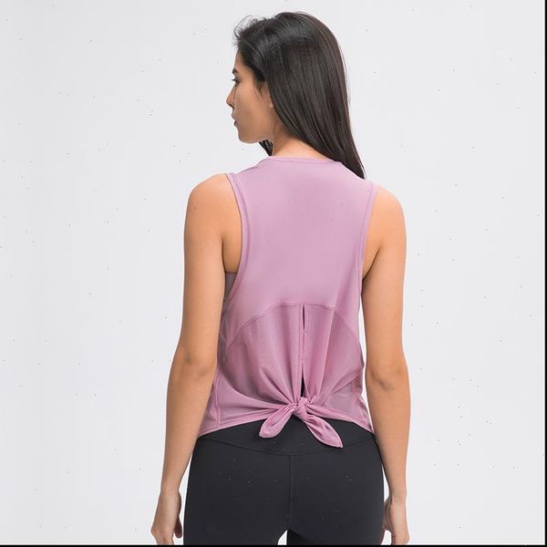 

vest loose mesh breathable fabric womens tank open back stretch blouse gym sleeveless t shirt sports crop top, White