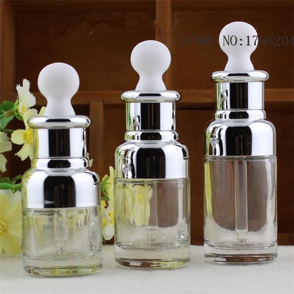 

2pcs 20/30/50ml glass dropper makeup bottle empty cosmetic perfume liquid dispenser refillable storage bottles & jars