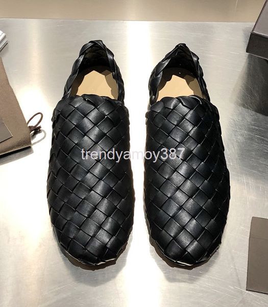 

dress shoes foot knitting lefu casual women's shoes single round head flat bottom one comfortable lazy, Black