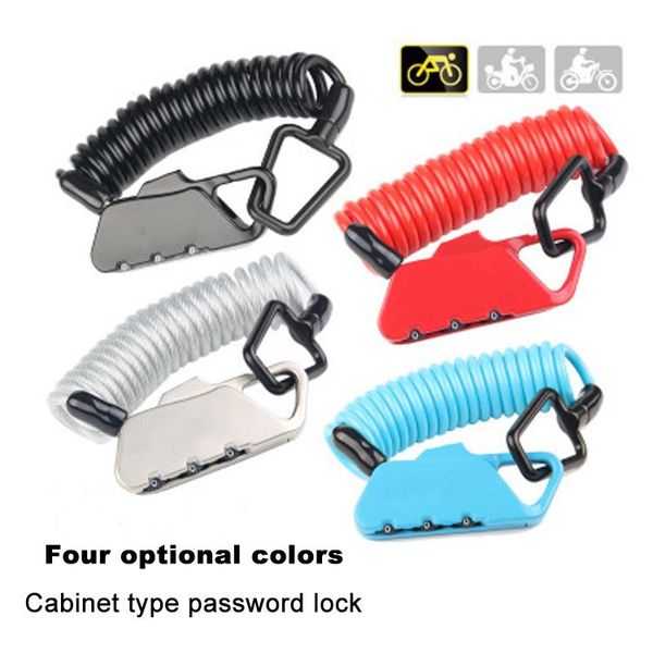 

bike locks bicycle password anti-theft lock mountain cable 4 color