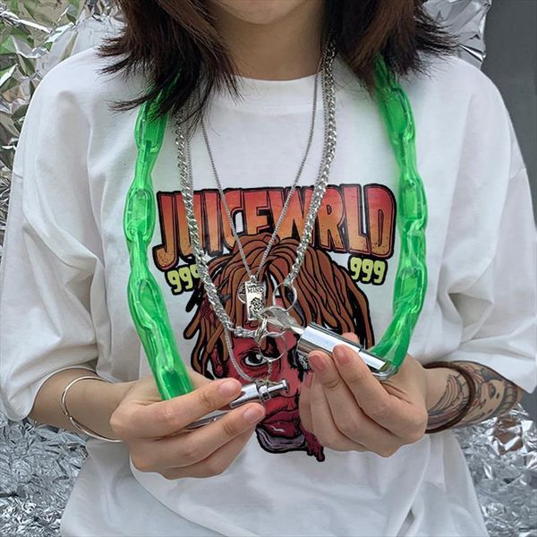 

rapper juice wrld emo men trap and women song casual harajuku punk summer short sleeve hip hop print fashion, White;black