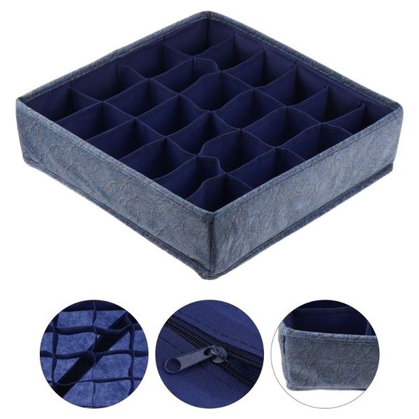 

folding storage box 24 compartments organizer underwear holder drawers