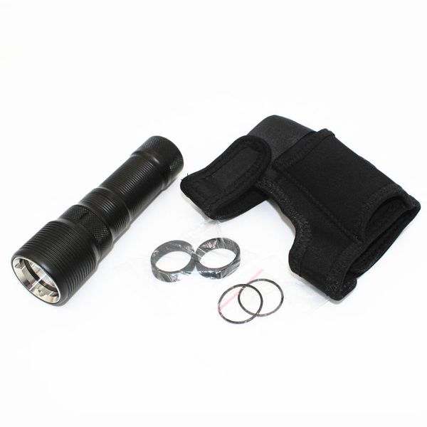 

durable xm-l2 led diving 1200lm hand-wrist dive torch power by 26650 battery flashlights torches