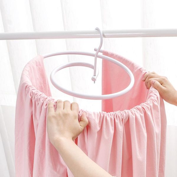 

hangers & racks clothes hanger quilt bed sheet spiral drying rack round space-saving organizer for indoor balcony
