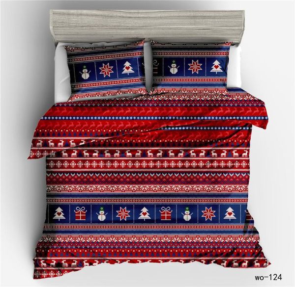 

bedding sets nordic xmas duvet cover set quilt pillowcases king size cartoon festival comforter  home textile
