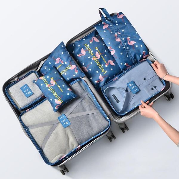 

duffel bags s.ikrr nylon packing cubes travel bag women waterproof large luggage organizer set 7pcs clothes storting pouch cosmetic