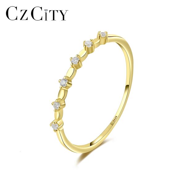 

ring czcity fashion claw set s925 silver zircon real gold plating products