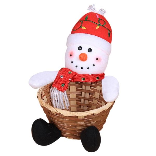 

storage baskets christmas candy basket decoration santa claus gift qw