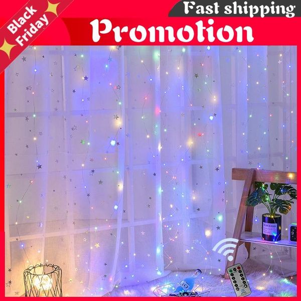 

party decoration remote control 3*3m 300 lights led strings room curtain light colours for wedding birthday valentine's day