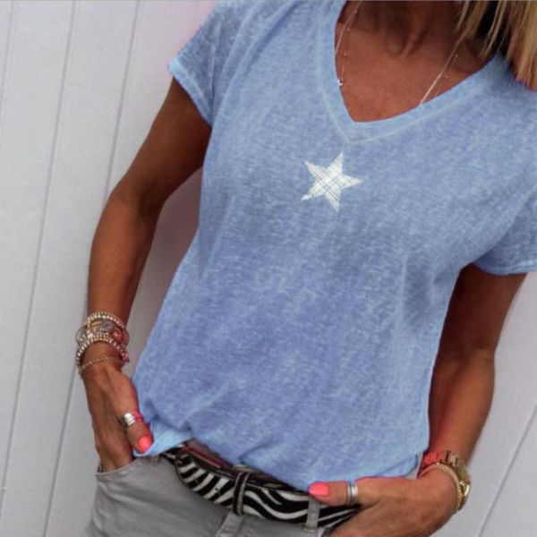 

summer t shirt women casual v-neck t-shirts female short sleeve for girls grey solid femme tee women's t-shirt, White