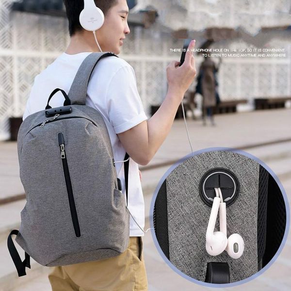 

backpack 2021 korean casual schoolbag anti-theft college backpacks travel bag password lock daypack