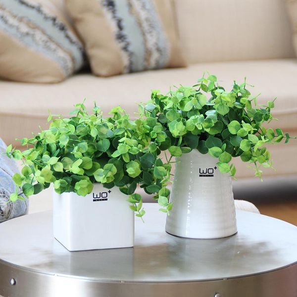 

creative artificial potted plants set simulation clover flowers green grass small bonsai gardening pot culture office home decor decorative