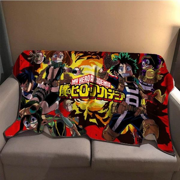 

blankets anime my hero academia one for all blanket throw soft warm travel sleep sofa bedroom cover home gift