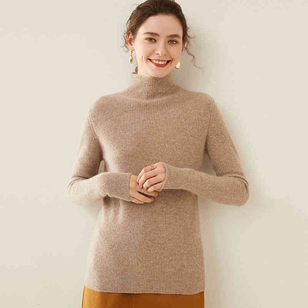 

women's two piece pants autumn and winter fashion pullover cashmere sweater women's 100% australian wool bottoming jacket ulx7, White