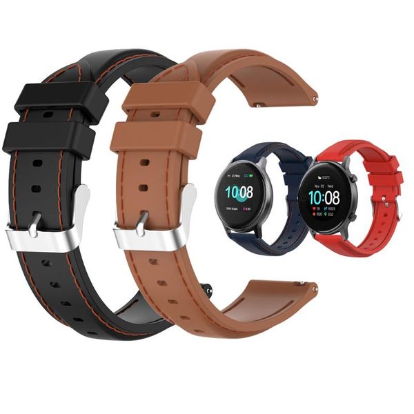 

watch bands for umidigi uwatch 3s 2s suture silicone strap smartwatch wristband uwatch2 urun s band watchband bracelet replace accessories, Black;brown