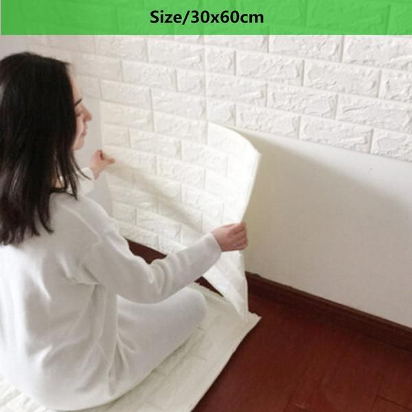 

wallpapers 3d wall stickers imitation brick bedroom decor waterproof self-adhesive wallpaper for living room kitchen tv backdrop decor30*60