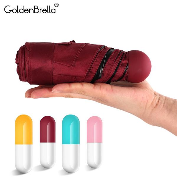 

umbrellas brand umbrella rain women small pocket ultralight mini sunscreen 6k 5folding girl student birthday gift