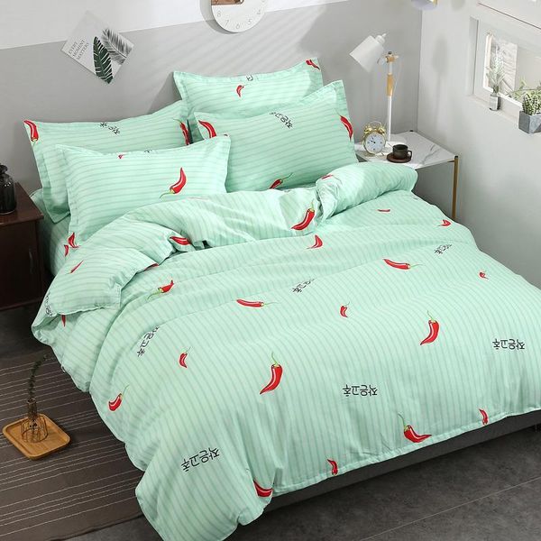 

skin-friendly microfiber 4 pieces bedding set 1 duvet cover ,2 pillow shams and bed sheet , king, twin, full size sets