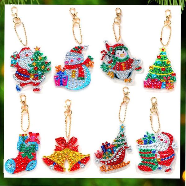 

diamond painting merry christmas gift decorations for home xmas decor keychain handmade happy year