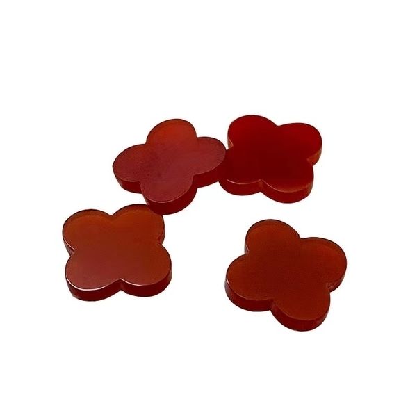 

natural red carnelain gemstone whole 14x14x2mm agatelucky flower loose bead for rings earrings ring jewelry making 20pcs/lot