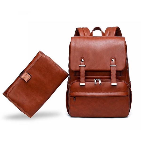 

backpack diaper bags women pu leather stroller organizer maternity travel nappy for baby care mochila